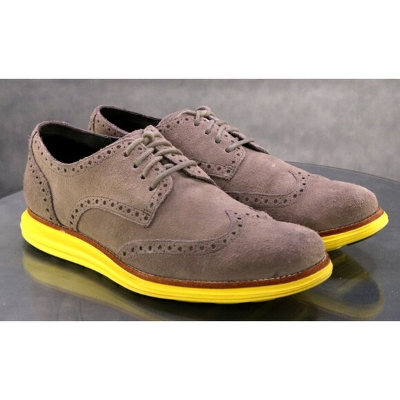 Cole Haan Lunargrand Men\'s Wingtip Oxfords Dress Shoes Sz 9 Nubuck Suede C10226 main image 6